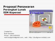 Proposal Penawaran Perangkat Lunak SIM Koperasi