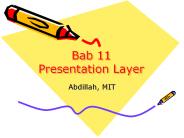 Bab 11 Presentation Layer