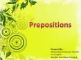 Prepositions PowerPoint PPT Presentation