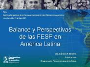 Balance y Perspectivas de las FESP en Am