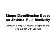 Shape Classification Based on Skeleton Path Similarity