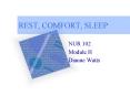 REST, COMFORT, SLEEP PowerPoint PPT Presentation
