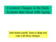 Common Changes in the Body Systems that Occur with Aging PowerPoint PPT Presentation