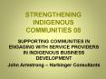 STRENGTHENING INDIGENOUS COMMUNITIES 08 PowerPoint PPT Presentation