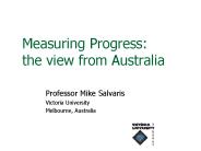 Measuring Progress: the view from Australia