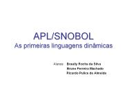 APL/SNOBOL As primeiras linguagens din