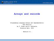Arrays and records