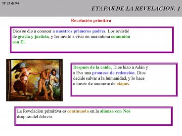 ETAPAS DE LA REVELACION, 1