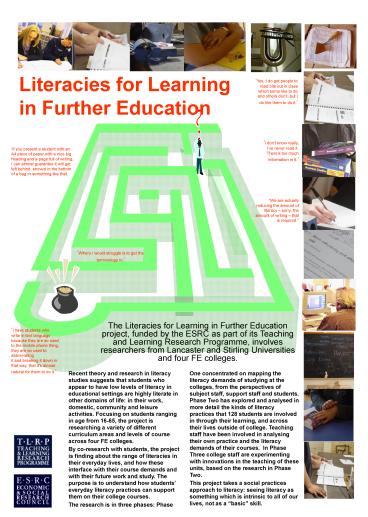 Literacies for Learning in Further Education