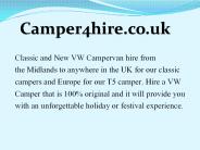 Motorhome Rental Uk