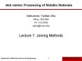 MSE 440/540: Processing of Metallic Materials PowerPoint PPT Presentation