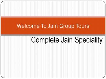 Jain Group Tours