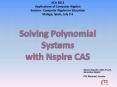 Solving Polynomial Systems with Nspire CAS PowerPoint PPT Presentation