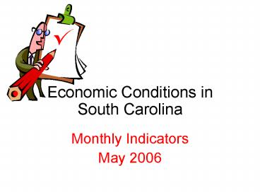 Economic Conditions in South Carolina