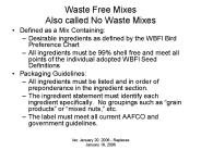 Waste Free Mixes Also called No Waste Mixes