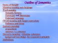 Outline of Semantics PowerPoint PPT Presentation