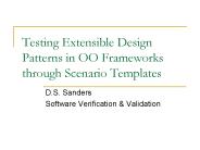 Testing Extensible Design Patterns in OO Frameworks through Scenario Templates