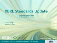 XBRL Standards Update