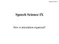 Speech Science IX PowerPoint PPT Presentation