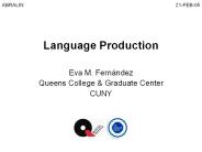 Language Production