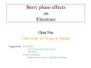 Berry phase effects on Electrons