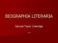 BIOGRAPHIA LITERARIA PowerPoint PPT Presentation