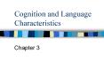 Cognition and Language Characteristics PowerPoint PPT Presentation