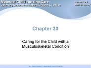 Caring for the Child with a Musculoskeletal Condition