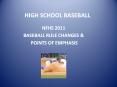 HIGH SCHOOL BASEBALL PowerPoint PPT Presentation