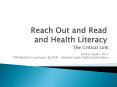 Reach Out and Read and Health Literacy PowerPoint PPT Presentation