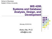 MIS 4200  Systems and Database Analysis, Design, and Development