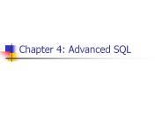 Chapter 4: Advanced SQL