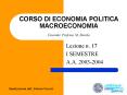 CORSO DI ECONOMIA POLITICA MACROECONOMIA Docente: Prof.ssa M. Bevolo PowerPoint PPT Presentation