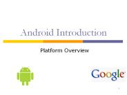 Android Introduction