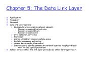 Chapter 5: The Data Link Layer