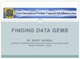 Finding Data Gems PowerPoint PPT Presentation