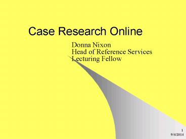 Case Research Online