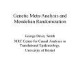 Genetic Meta-Analysis and Mendelian Randomization PowerPoint PPT Presentation
