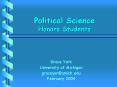 Political Science Honors Students PowerPoint PPT Presentation
