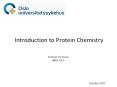 Introduction to Protein Chemistry PowerPoint PPT Presentation
