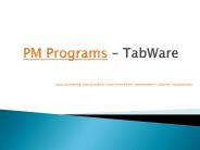 PM Programs – TabWare