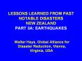 LESSONS LEARNED FROM PAST NOTABLE DISASTERS NEW ZEALAND PART 3A: EARTHQUAKES PowerPoint PPT Presentation