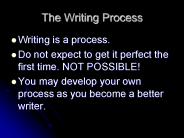 The Writing Process