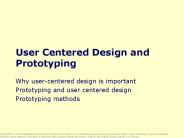 User Centered Design and Prototyping