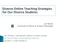 Diverse Online Teaching Strategies for Our Diverse Students PowerPoint PPT Presentation