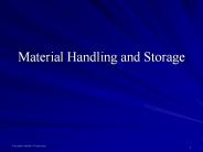 Material Handling and Storage