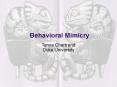 Behavioral Mimicry PowerPoint PPT Presentation