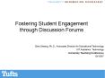 Fostering Student Engagement through Discussion Forums PowerPoint PPT Presentation