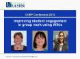 CHEP Conference 2013  Improving student engagement in group work using Wikis PowerPoint PPT Presentation