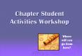 Chapter Student Activities Workshop PowerPoint PPT Presentation